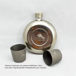 Toaks Flachmann Titanium 150 Ml 8 Toaks Flachmann Titanium 150 Ml -Wildnis Ausstattung FLASK 2Shots