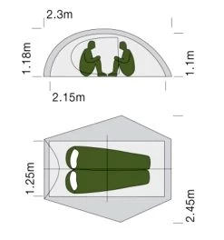 Exped Mira II HL -Wildnis Ausstattung Mira2 grund