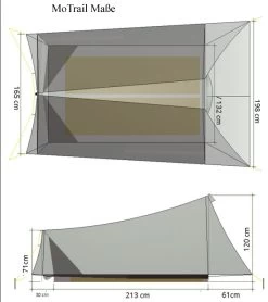 Tarptent MoTrail Mit Front Und Rearpole -Wildnis Ausstattung MoTrail masse