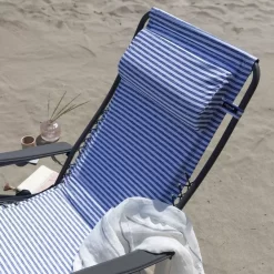 Relaxstuhl Lafuma Relaxsessel RSX, Marine -Wildnis Ausstattung blau weiss gestreifter campingsessel lafuma rsx relaxsessel campingstuhl liegestuhl klappstuhl 1000 4 23918