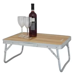 Kleiner Camping-Beistelltisch Eurotrail Dornas, Holz-Design