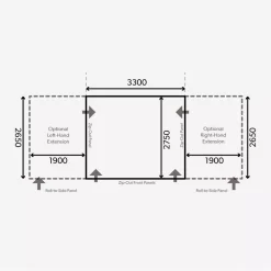 Aufblasbares Vorzelt Dometic Club Air Pro 330 S -Wildnis Ausstattung dometic club air pro 330s grundflaeche masse luftvorzelt 1000 8 21821