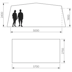 Wohnwagen-Vorzelt Dometic Residence AIR All-Season | Grösse 13 | 950 - 975 -Wildnis Ausstattung dometic residence air all season groesse 13 groessenangaben wohnwagenvorzelt 1000 1 24711