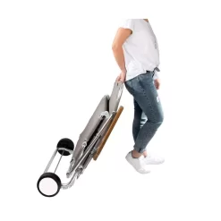 Strandliege Frankana Freiko Beach Trolley -Wildnis Ausstattung frankana freiko beach trolley taupe sonnenliege strandliege transportwagen beachliege strandbett 1000 3 5689