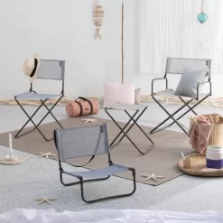 Campingstuhl Lafuma CNO Stuhl Velio Mix, Ondée -Wildnis Ausstattung klappstuhl leichter campingstuhl lafuma cno stuhl velio mix ondee grau blauer regiestuhl balkon garten 1000 2 23959