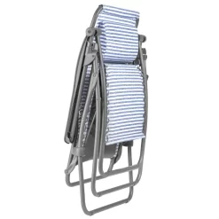 Relaxstuhl Lafuma Relaxsessel RSX, Marine -Wildnis Ausstattung kleines packmass lafuma rsx relaxstuhl campingstuhl liegestuhl klappstuhl blau weiss gestreifter campingsessel 1000 1 23918