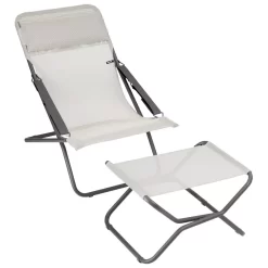 Premium-Liegestuhl Lafuma Transabed, Seigle II -Wildnis Ausstattung lafuma transabed next liegestuhl fussstuetze seigle ii 1000 4 24886