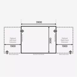 Aufblasbares Vorzelt Dometic Grande Air All-Season 390 S -Wildnis Ausstattung luftvorzelt dometic grande air all season 390 grundflaeche masse 1000 7 21804