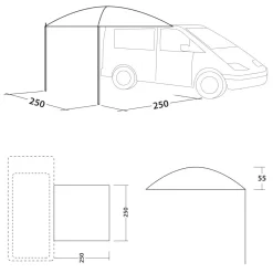 Bus-Sonnendach Easy Camp Flex Canopy -Wildnis Ausstattung masse groesse easy camp flex canopy sonnenschutz bus vordach 1000 1 23389