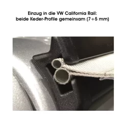 Buszelt-Kederadapter Outwell Befestigung-Adapter-Set Mit Doppelkeder 7-7+5 Mm -Wildnis Ausstattung outwell einzug in die vw california rail beide keder profile gemeinsam 7 5 mm 1000 3 20116