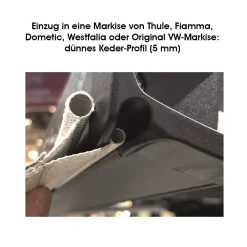 Buszelt-Kederadapter Outwell Befestigung-Adapter-Set Mit Doppelkeder 7-7+5 Mm -Wildnis Ausstattung outwell einzug in eine markise von thule fiamma dometic westfalia oder original vw markise duennes keder profil 5 mm 1000 6 20116