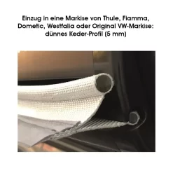 Buszelt-Kederadapter Outwell Befestigung-Adapter-Set Mit Doppelkeder 7-7+5 Mm -Wildnis Ausstattung outwell einzug in eine markise von thule fiamma dometic westfalia oder original vw markise duennes keder profil 5mm 1000 5 20116