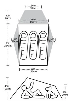 Big Agnes Seedhouse SL 3 -Wildnis Ausstattung seedh3 masse