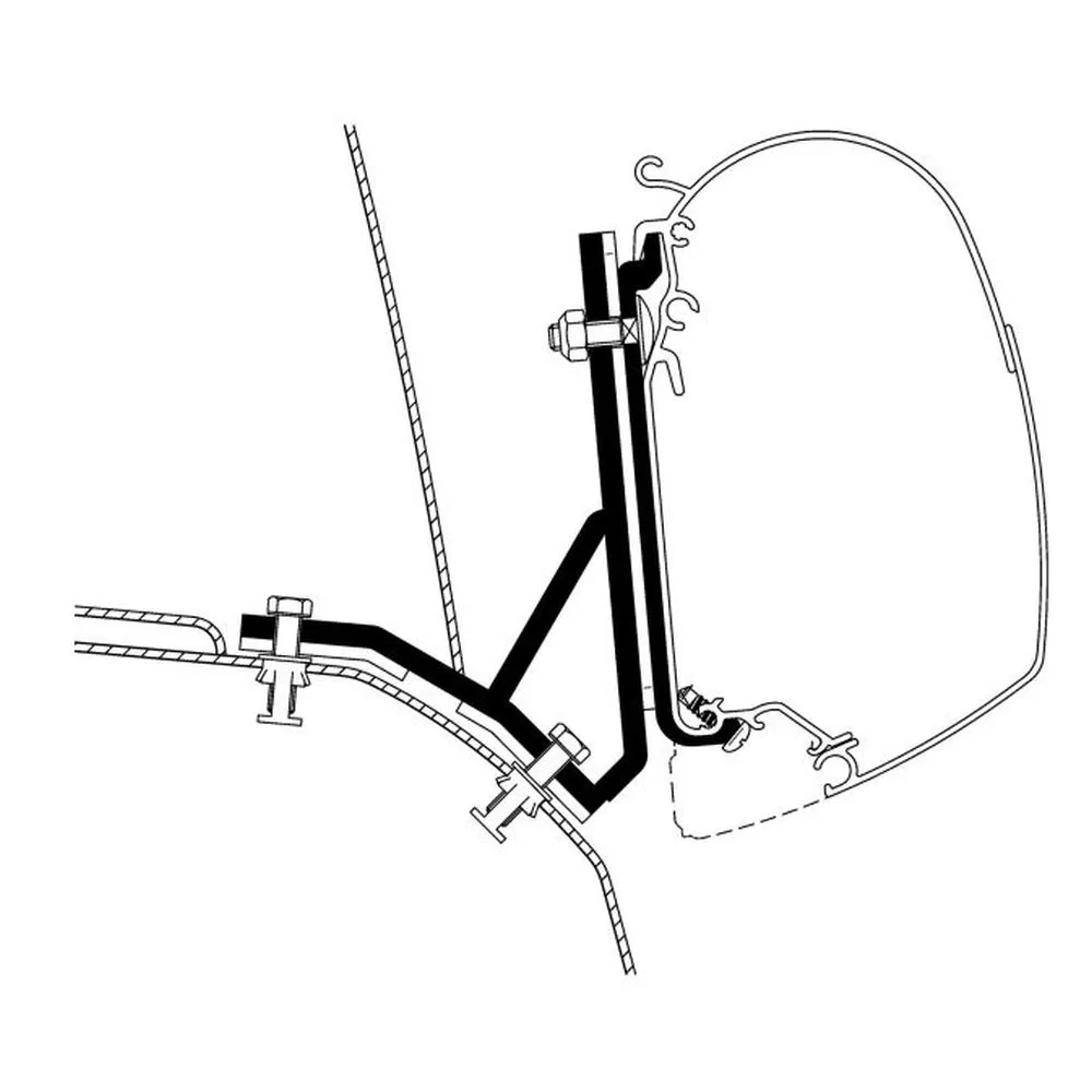 Thule Markisen-Adapter Für Fiat Ducato/Iveco H2 Lift Roof, Omnistor Serie 5 3 Thule Markisen-Adapter Für Fiat Ducato/Iveco H2 Lift Roof, Omnistor Serie 5